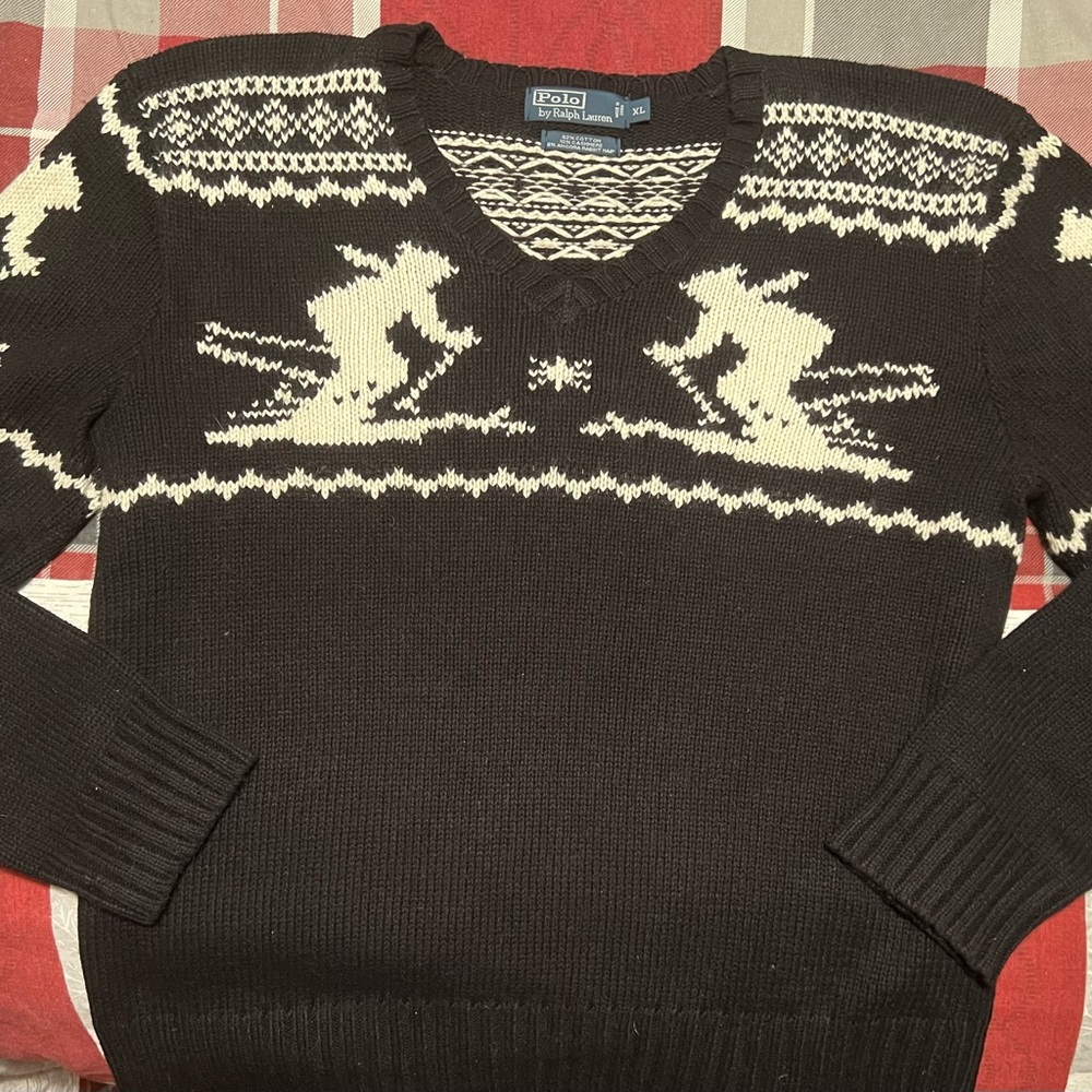 Polo Ralph Lauren Nordic Ski Sweater Sz. XL Cotton / Cashmere Blend